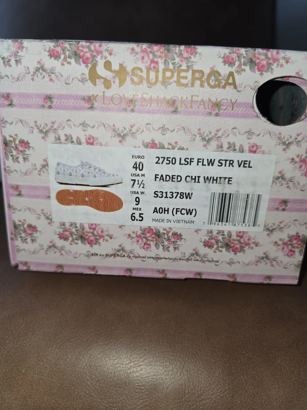 Superga Love Shack Fancy Lavender Floral Sneakers NWT - Picture 6 of 7